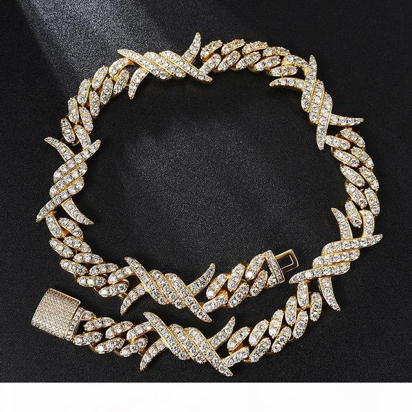 hip hop mens necklace gold plated ice out cz diamond cuban chain necklace rapper street jewelry for men sale, Silver
hip hop mens necklace gold plated ice out cz diamond cuban chain necklace rapper street jewelry for men sale, Silver