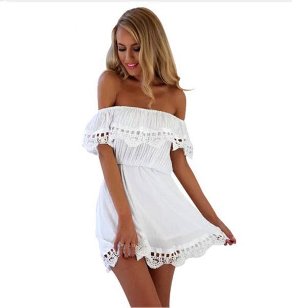 s-xxl fashion women elegant vintage sweet lace white dress stylish slash neck casual slim beach summer sundress vestidos, Black;gray
s-xxl fashion women elegant vintage sweet lace white dress stylish slash neck casual slim beach summer sundress vestidos, Black;gray