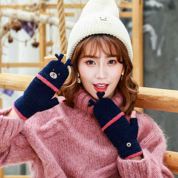 five fingers gloves 2021 style cute cat gloveswinter women fingerless multifunctional warm patchwork mittens for students and girs, Blue;gray
five fingers gloves 2021 style cute cat gloveswinter women fingerless multifunctional warm patchwork mittens for students and girs, Blue;gray