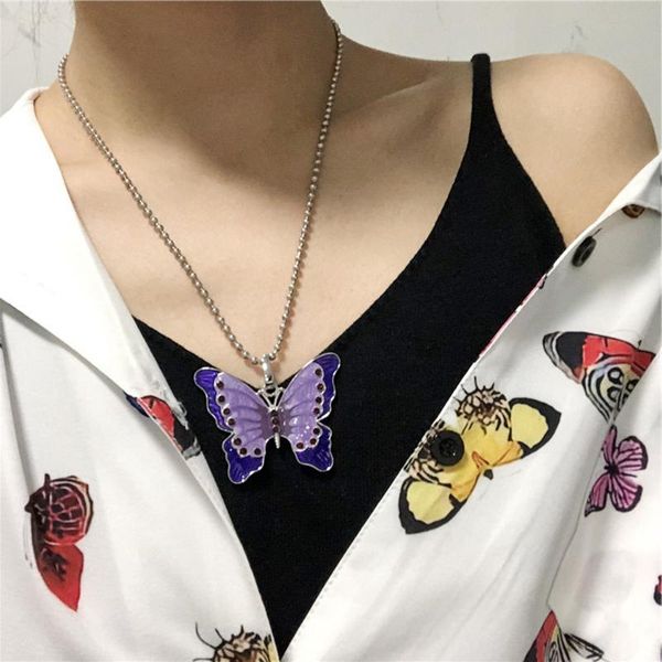 1pcs pendant necklace fashion rhinestone colorful butterfly charm necklace sweater personality for women, Silver
1pcs pendant necklace fashion rhinestone colorful butterfly charm necklace sweater personality for women, Silver