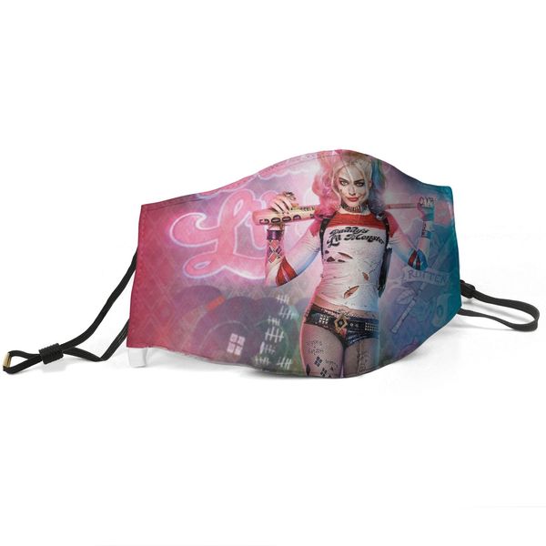 women men face mask dust mask muffle suicide squad harley quinn stand miniposte printed with adjustable ear hookbud light b, Silver
women men face mask dust mask muffle suicide squad harley quinn stand miniposte printed with adjustable ear hookbud light b, Silver