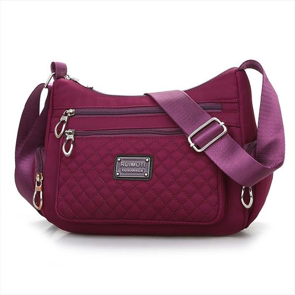 fashion six zippers diamond lattice pattern womens messenger bag waterproof nylon multi pockets cross body bag
fashion six zippers diamond lattice pattern womens messenger bag waterproof nylon multi pockets cross body bag