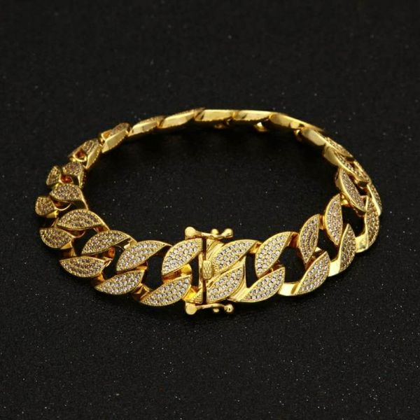 europe and america new high-end hip-hop ornaments with tiny zircon filled with cuban bracelet for men jewelry, Golden;silver
europe and america new high-end hip-hop ornaments with tiny zircon filled with cuban bracelet for men jewelry, Golden;silver