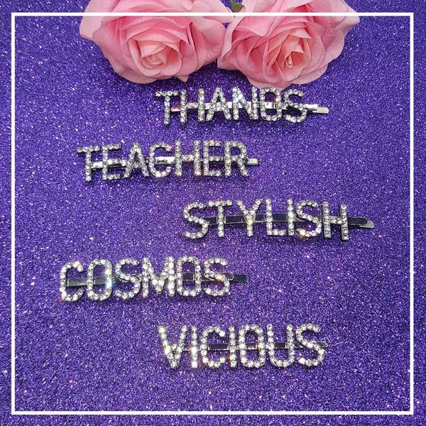 unique hair accessories rhinestone words hairclip blingbling bobby pins hairslide hair jewelry gift wholesale, Golden;silver
unique hair accessories rhinestone words hairclip blingbling bobby pins hairslide hair jewelry gift wholesale, Golden;silver
