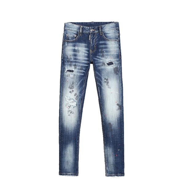 mens ripped slim fit jeans fashion washed patchwork blue hip hop stylist denim pants with holes for men 8239
mens ripped slim fit jeans fashion washed patchwork blue hip hop stylist denim pants with holes for men 8239