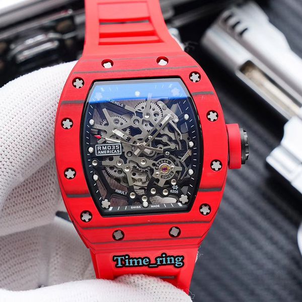 version rm35-02 skeleton dial ntpt carbon fiber case japan miyota automatic movement rm35-02 mens watch rubber strap brand luxry watches, Slivery;brown
version rm35-02 skeleton dial ntpt carbon fiber case japan miyota automatic movement rm35-02 mens watch rubber strap brand luxry watches, Slivery;brown