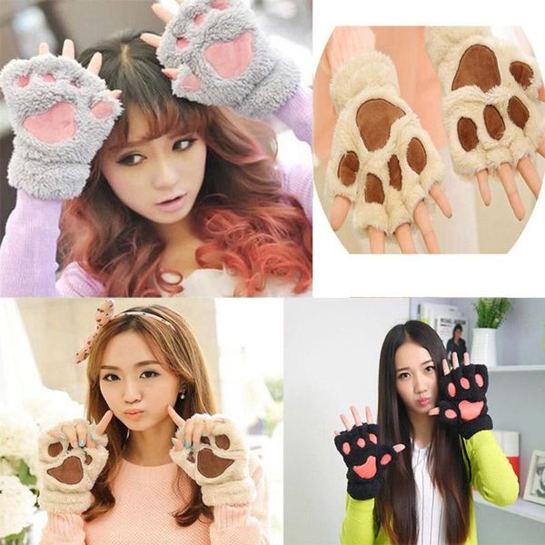 women cute cat claw plush mittens warm soft plush short fingerless fluffy bear cat gloves costume half finger, Blue;gray
women cute cat claw plush mittens warm soft plush short fingerless fluffy bear cat gloves costume half finger, Blue;gray