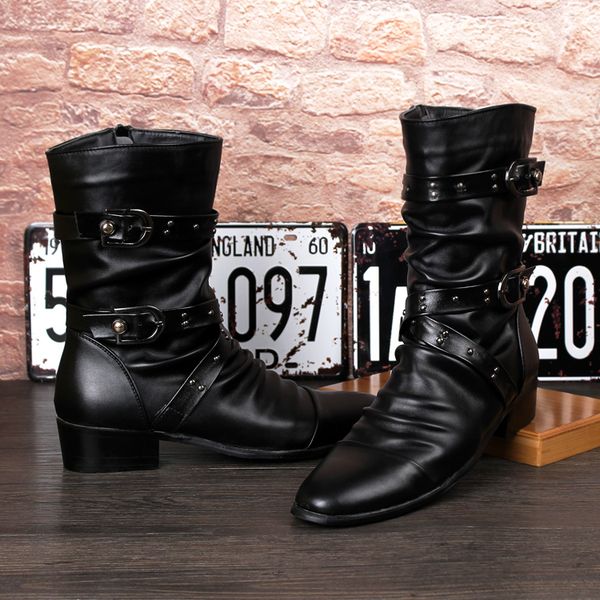 мужчины мотоциклов boots 2020 мода mid-теленок punk rock punk обувь мужская из натуральной кожи черного высокого верхнего вскользь ботинка ч, Black
мужчины мотоциклов boots 2020 мода mid-теленок punk rock punk обувь мужская из натуральной кожи черного высокого верхнего вскользь ботинка ч, Black