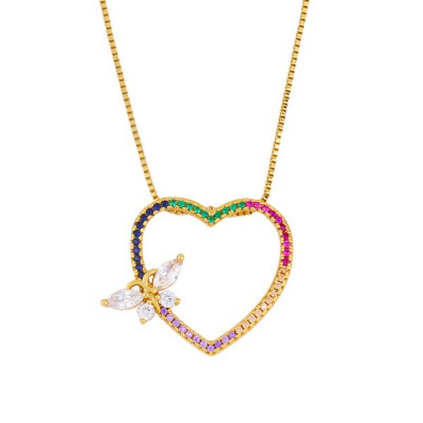 1 pcs new fashionable gold color necklace rainbow cz cubic zirconia heart pendant necklaces for women jewelry gift, Silver
1 pcs new fashionable gold color necklace rainbow cz cubic zirconia heart pendant necklaces for women jewelry gift, Silver