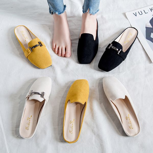 flock slippers casual flat shoes female loafers cover toe slides low slipers women luxury soft 2020 rome spring pu basic rubber, Black
flock slippers casual flat shoes female loafers cover toe slides low slipers women luxury soft 2020 rome spring pu basic rubber, Black