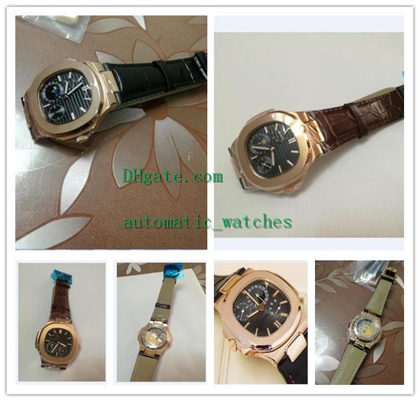 men's watches 40mm automatic nautilus 5712r-001 18k rose gold mint complete leather strap automatic fashion luxury wristwatches, Slivery;brown
men's watches 40mm automatic nautilus 5712r-001 18k rose gold mint complete leather strap automatic fashion luxury wristwatches, Slivery;brown