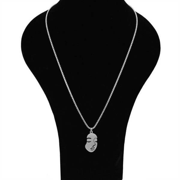 2020 stainless steel chain trendy temperament abstract human face pendant necklace hollow facial contour long necklace avatar, Silver
2020 stainless steel chain trendy temperament abstract human face pendant necklace hollow facial contour long necklace avatar, Silver
