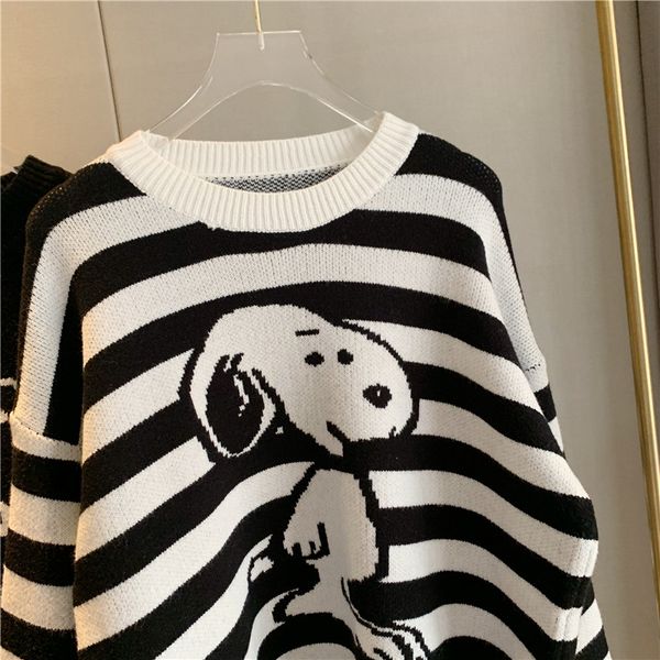 woman sweaters 2020 korean style striped cute cartoon dog knitted sweater long sleeve jumper women pullover knitwear t381
woman sweaters 2020 korean style striped cute cartoon dog knitted sweater long sleeve jumper women pullover knitwear t381