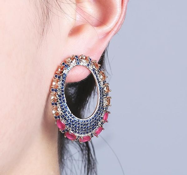 xiumeiyizu oval stud earrings geometric colorful zirconia luxury jewelry women wedding handmade earrings plating post wholesale, Golden;silver
xiumeiyizu oval stud earrings geometric colorful zirconia luxury jewelry women wedding handmade earrings plating post wholesale, Golden;silver
