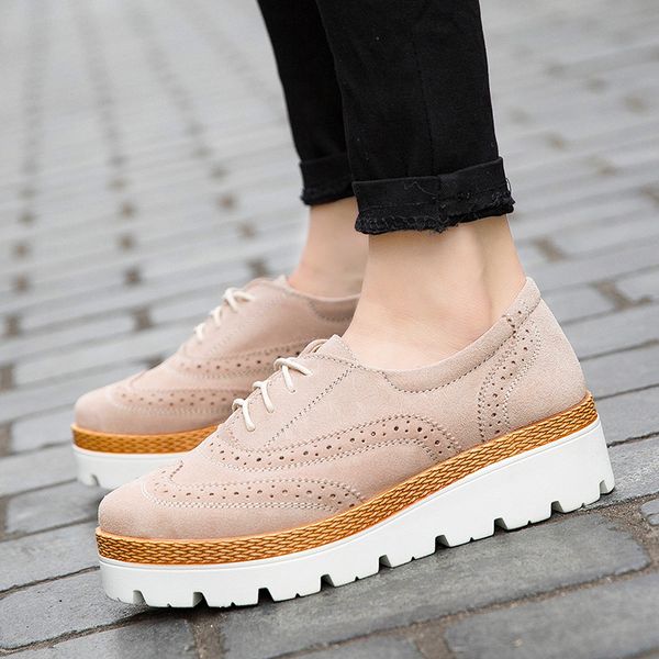 2020 spring women's genuine leather brogue shoes ladies flat platform loafers shoes fashion casual for women, Black
2020 spring women's genuine leather brogue shoes ladies flat platform loafers shoes fashion casual for women, Black
