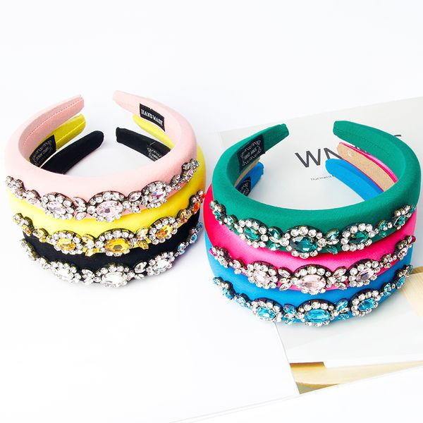 ins popular thicken width colored sponge headband rhinestone luxury fashion european and american selling, Golden;silver
ins popular thicken width colored sponge headband rhinestone luxury fashion european and american selling, Golden;silver