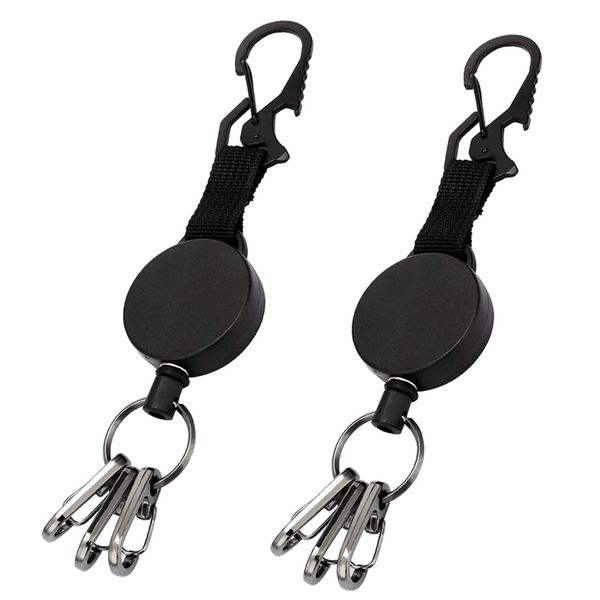 hooks & rails retractable key-chain badge reel key holder ring with carabiner, steel cable, keychain for work, janitor 2pcs
hooks & rails retractable key-chain badge reel key holder ring with carabiner, steel cable, keychain for work, janitor 2pcs