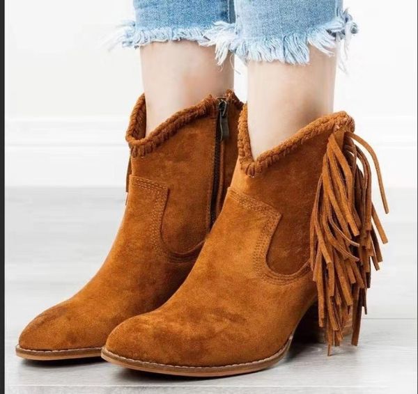 women walking shoes zip ankle boots ladies pointed toe thick mid heels female vintage flock shoes female outdoor footwear size43
women walking shoes zip ankle boots ladies pointed toe thick mid heels female vintage flock shoes female outdoor footwear size43
