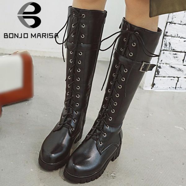 bonjomarisa female design lace up motocycle boots buckle platform mid calf boots women zipper shoes woman, Black
bonjomarisa female design lace up motocycle boots buckle platform mid calf boots women zipper shoes woman, Black