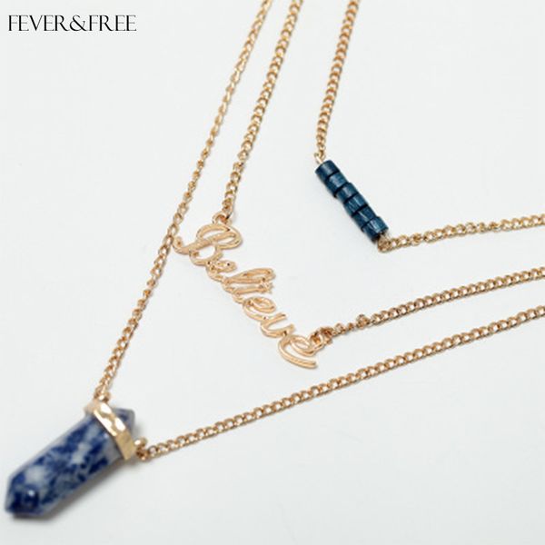 pendant necklaces fever&women fashion natural stone necklace multi layer alloy gold letter collar jewelry gift drop, Silver
pendant necklaces fever&women fashion natural stone necklace multi layer alloy gold letter collar jewelry gift drop, Silver