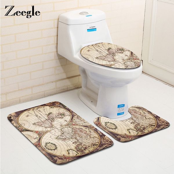 zeegle 3pcs/set printed bathroom carpet set non-slip toilet rug lid toilet cover bathroom bath mats pad home decor
zeegle 3pcs/set printed bathroom carpet set non-slip toilet rug lid toilet cover bathroom bath mats pad home decor