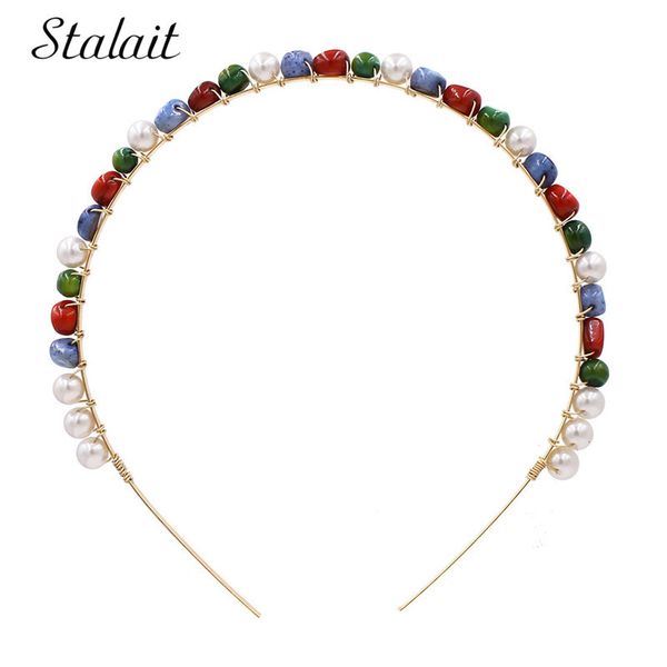 round natural stone crystal spring handmade hairband gold color fresh pearl hairpins for child women korea style jewelry, Golden;silver
round natural stone crystal spring handmade hairband gold color fresh pearl hairpins for child women korea style jewelry, Golden;silver