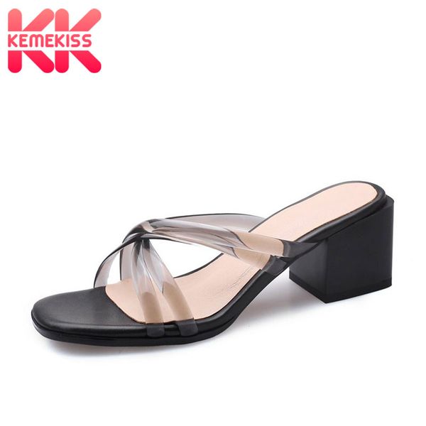 kemekiss women sandals shoes fashion square high heels slippers ladies' modern solid shoes women slip on footwear size 34-39, Black
kemekiss women sandals shoes fashion square high heels slippers ladies' modern solid shoes women slip on footwear size 34-39, Black