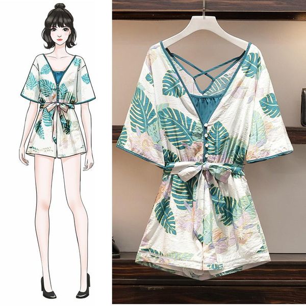 women's jumpsuits & rompers yd-ever beach holiday women playsuits plus size 3xl 4xl casual floral playsuit big overalls for summer jump, Black;white
women's jumpsuits & rompers yd-ever beach holiday women playsuits plus size 3xl 4xl casual floral playsuit big overalls for summer jump, Black;white