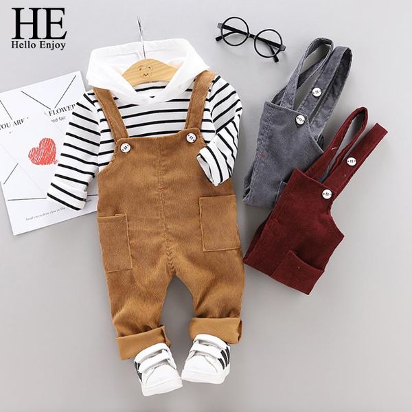 he hello enjoy baby boys clothes for toddler clothing sets autumn fashion long sleeve striped t-shirt+suspender trousers outfits, White
he hello enjoy baby boys clothes for toddler clothing sets autumn fashion long sleeve striped t-shirt+suspender trousers outfits, White