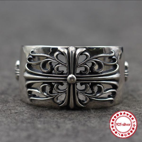 s925 sterling silver men's bracelet personality vintage domineering fashion punk-style hip hop cross flower shape gift bangles 2019 new, Black
s925 sterling silver men's bracelet personality vintage domineering fashion punk-style hip hop cross flower shape gift bangles 2019 new, Black