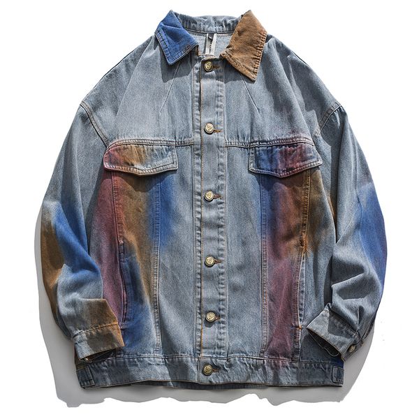 new high street stylish penhui printing men's denim jackets hip hop seasons casual individuality outerwear coats, Black;brown
new high street stylish penhui printing men's denim jackets hip hop seasons casual individuality outerwear coats, Black;brown