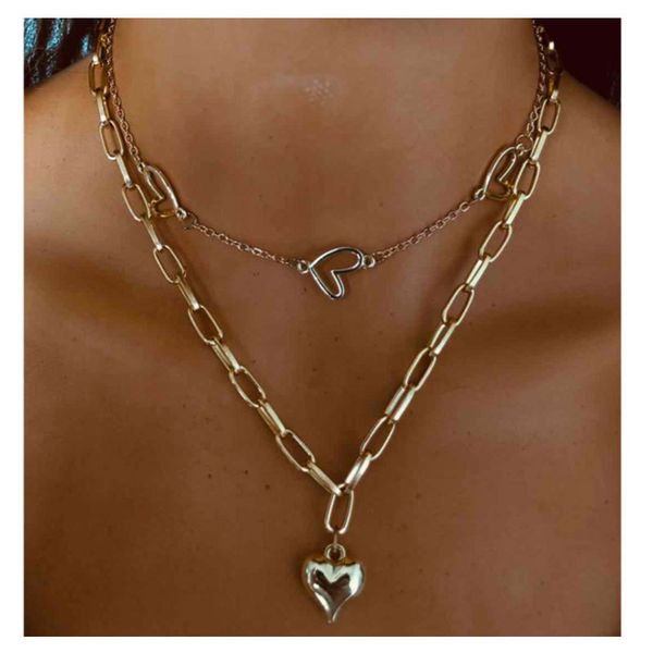 gold color metal chain choker necklaces simple heart pendant necklaces for women fashion statement jewelry kolye femme, Silver
gold color metal chain choker necklaces simple heart pendant necklaces for women fashion statement jewelry kolye femme, Silver