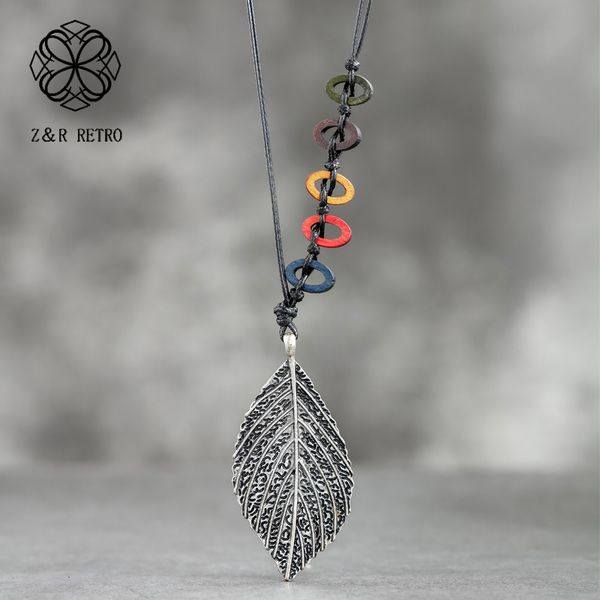 leaf pendant adjustable wood necklace vintag pendant for women necklace fashion zinc alloy sweater accessories 3.5*7cm, Silver
leaf pendant adjustable wood necklace vintag pendant for women necklace fashion zinc alloy sweater accessories 3.5*7cm, Silver