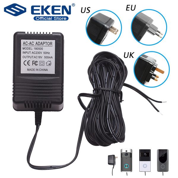 us uk eu plug 18v ac transformer charger for wifi wireless doorbell camera power adapter ip video intercom ring 110v-240v
us uk eu plug 18v ac transformer charger for wifi wireless doorbell camera power adapter ip video intercom ring 110v-240v