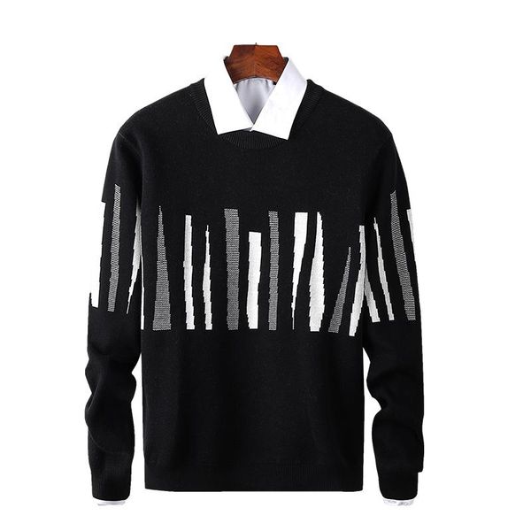 men's sweaters striped pullover men fashion long sleeve knitted sweater winter christmas pull homme warm coat mens clothing streetwear, White;black
men's sweaters striped pullover men fashion long sleeve knitted sweater winter christmas pull homme warm coat mens clothing streetwear, White;black