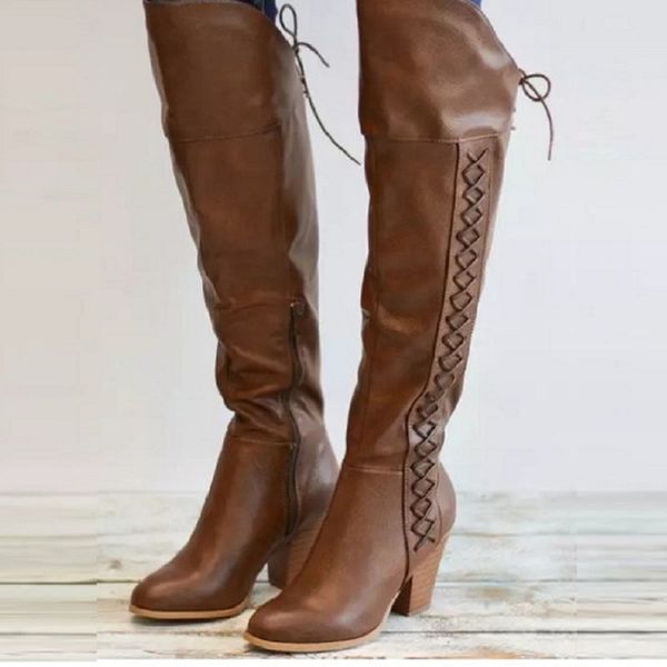 shoes women thigh high boots autumn winter pu leather lace up over the knee boots ladies high heels platform long, Black
shoes women thigh high boots autumn winter pu leather lace up over the knee boots ladies high heels platform long, Black