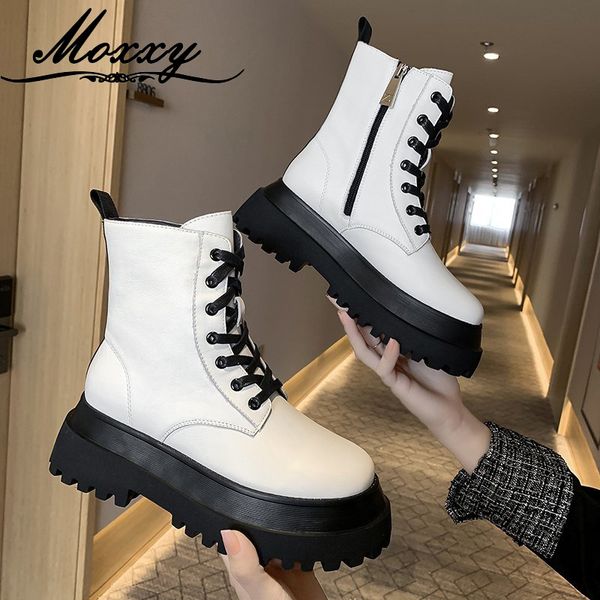 moxxy 2020 autumn high platform boots women punk motorcycle boots black white gothic shoes woman leather combat ankle
moxxy 2020 autumn high platform boots women punk motorcycle boots black white gothic shoes woman leather combat ankle