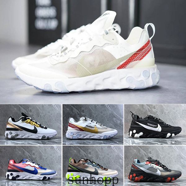 2019 react element 87 volt 55 game royal taped seams running shoes for women men 55s blue chill trainer 87s sail sports sneakers aybco, Black
2019 react element 87 volt 55 game royal taped seams running shoes for women men 55s blue chill trainer 87s sail sports sneakers aybco, Black