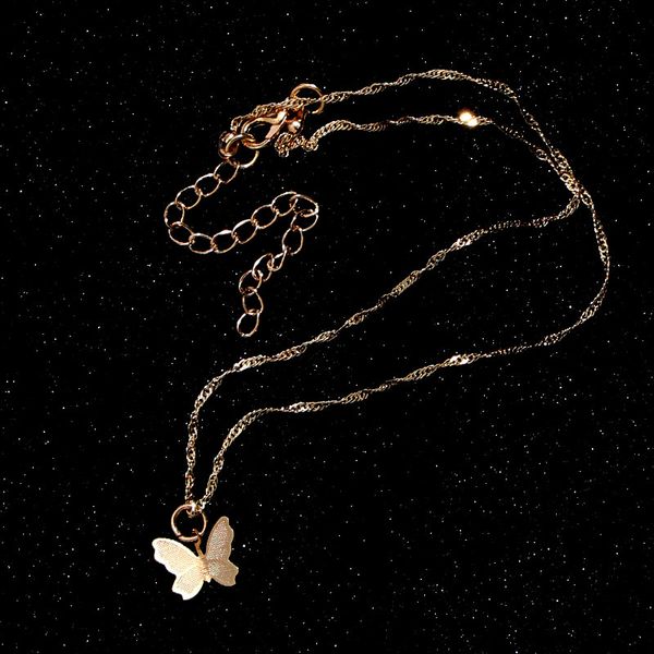 chains vintage metallic gold chain butterfly pendant necklace women ladies jewelry for valentine's day gifts, Silver
chains vintage metallic gold chain butterfly pendant necklace women ladies jewelry for valentine's day gifts, Silver