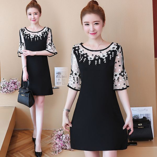 casual dresses drowyd plus size summer boho mini dress women 2021 black o-neck 5xl loose elegant beach club party vestidos, Black;gray 
casual dresses drowyd plus size summer boho mini dress women 2021 black o-neck 5xl loose elegant beach club party vestidos, Black;gray