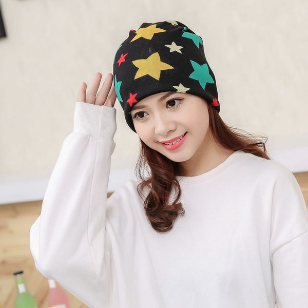 cycling hat five star print fashion girls hats autumn winter casual cotton caps women skullies beanies warm ladies caps, Black
cycling hat five star print fashion girls hats autumn winter casual cotton caps women skullies beanies warm ladies caps, Black