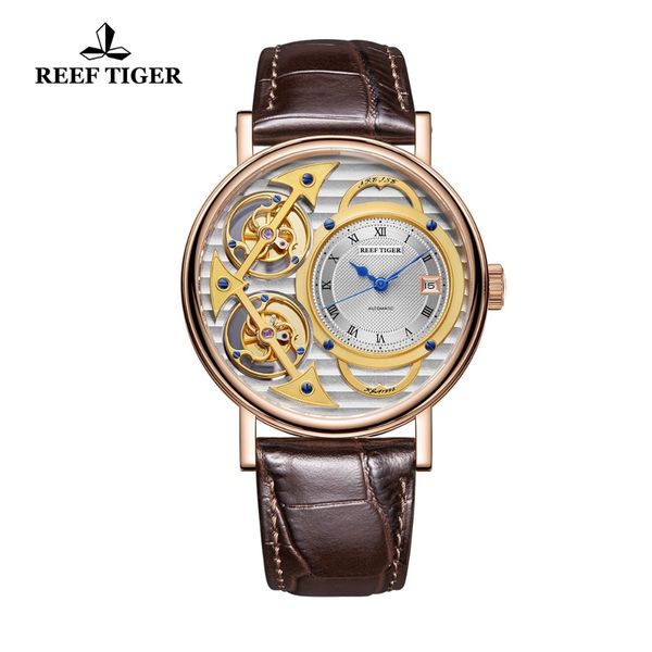 2020 new reef tiger designer fashion watches genuine leather band luxury rose gold automatic watches rga1995, Slivery;brown
2020 new reef tiger designer fashion watches genuine leather band luxury rose gold automatic watches rga1995, Slivery;brown