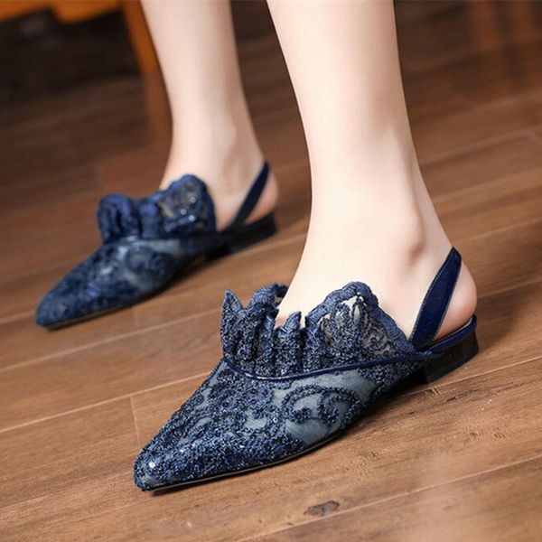 embroider lace women flat slingbacks pointed toe ruffles shoes runway female lolita shoes zapatos ladies sandals tacones altos, Black
embroider lace women flat slingbacks pointed toe ruffles shoes runway female lolita shoes zapatos ladies sandals tacones altos, Black