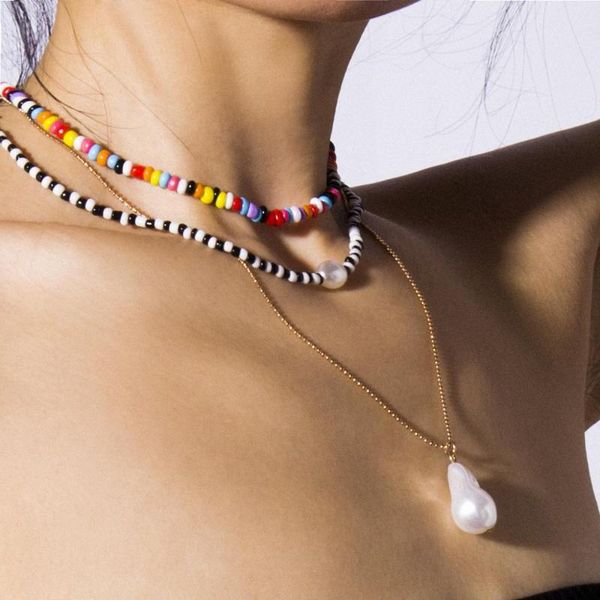chokers boho handmade gothic collier multicolored beads irregular pearls pendant necklace women gills gift, Golden;silver
chokers boho handmade gothic collier multicolored beads irregular pearls pendant necklace women gills gift, Golden;silver