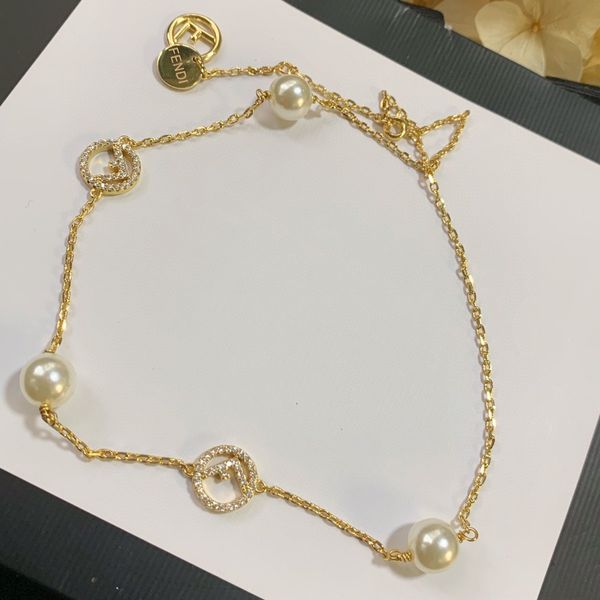 selling full diamond letter pearl plating thick gold designer necklace fashion all-match personality the same designer bracelet, Silver
selling full diamond letter pearl plating thick gold designer necklace fashion all-match personality the same designer bracelet, Silver