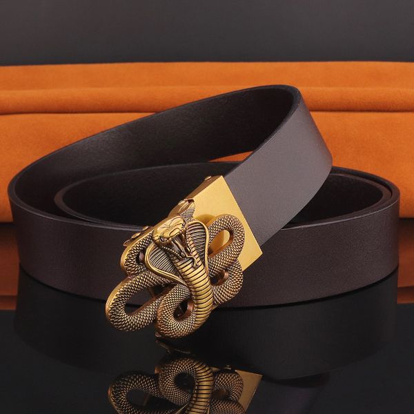 snake automatic buckle style retro belt men genuine leather waist strap leisure ceinture homme high quality, Black;brown
snake automatic buckle style retro belt men genuine leather waist strap leisure ceinture homme high quality, Black;brown