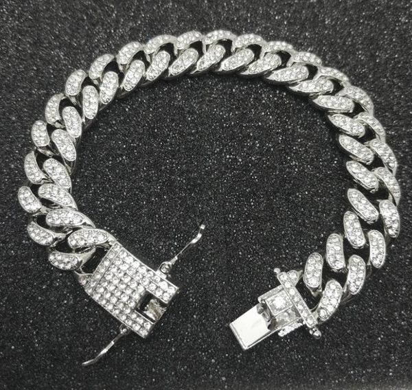 Mens Luxury Iced Out Diamond Fashion Bracelets Bangles High Quality Gold Cuban Link Chain Miami Bracelet Hip Hop Jewelry
Mens Luxury Iced Out Diamond Fashion Bracelets Bangles High Quality Gold Cuban Link Chain Miami Bracelet Hip Hop Jewelry