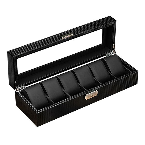 watch box organizer storage removable pillow - 6 slot high definition glass luxury display case with large holder and metal buck, Black;blue
watch box organizer storage removable pillow - 6 slot high definition glass luxury display case with large holder and metal buck, Black;blue