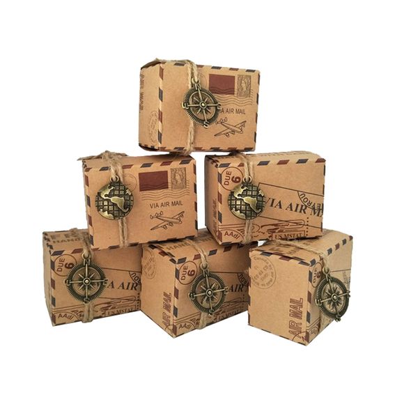 100pcs vintage favors kraft paper candy box travel theme airplane air mail gift packaging box wedding souvenirs scatole regalo
100pcs vintage favors kraft paper candy box travel theme airplane air mail gift packaging box wedding souvenirs scatole regalo