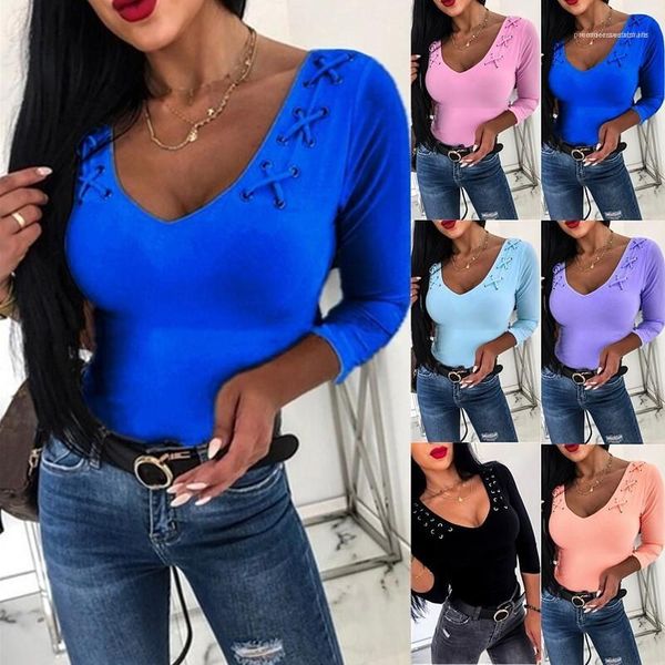 up solid color тройники новые женщины осень топы женщины sexy scoop шеи tshirt повседневный длинный шнурок рукава, White
up solid color тройники новые женщины осень топы женщины sexy scoop шеи tshirt повседневный длинный шнурок рукава, White